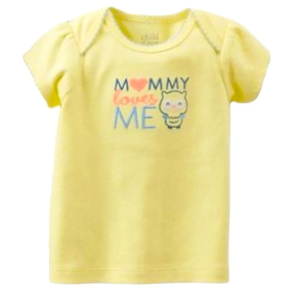Mommy Loves Me Yellow Short Sleeve Top